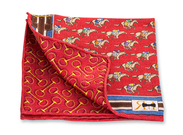Red Derby Pocket Square