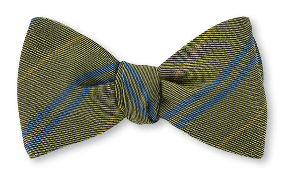 Pea Green Ashley Stripes Stripes Bow Tie