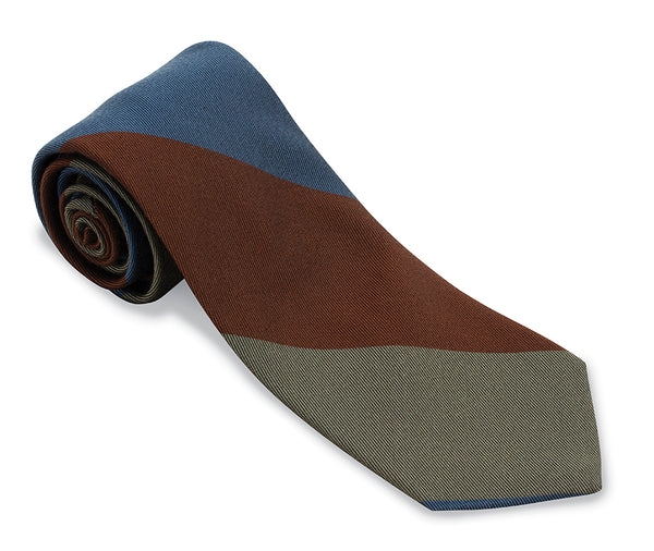 Blue/Brown/Sage Jennifer Stripes Necktie