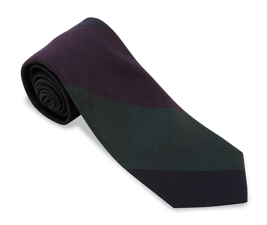 Midnight/Purple/Green Jennifer Stripes Necktie