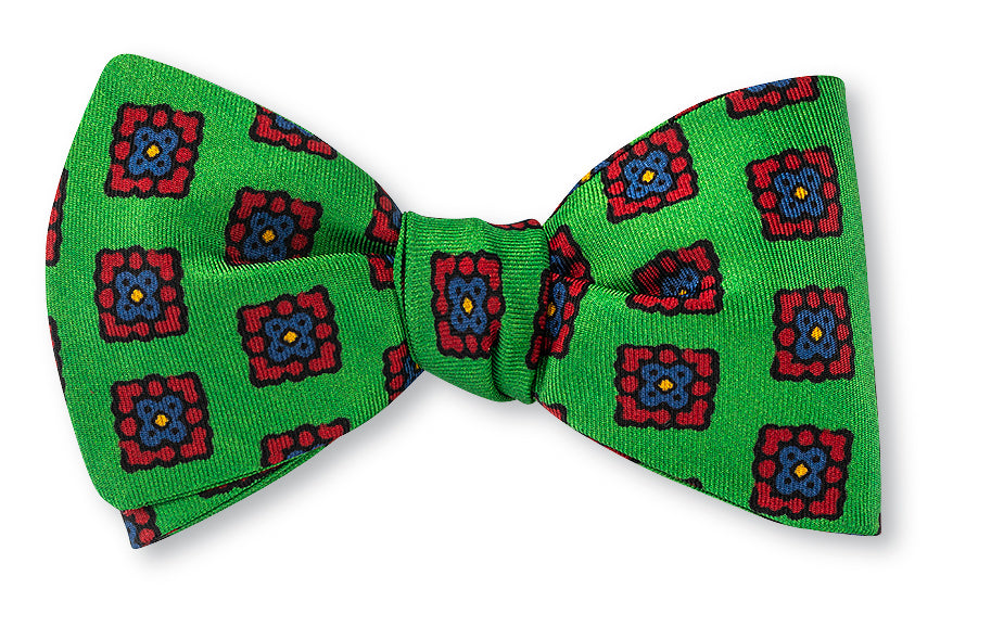 Green Amanda Medallions Bow Tie