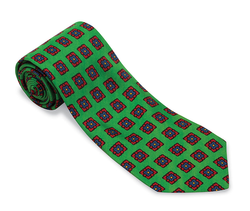 Green Amanda Medallions Necktie