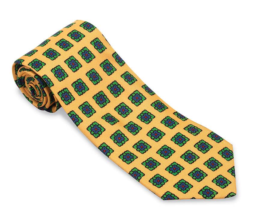 Yellow Amanda Medallions Necktie