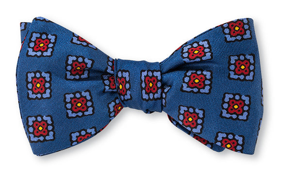 Blue Amanda Medallions Bow Tie