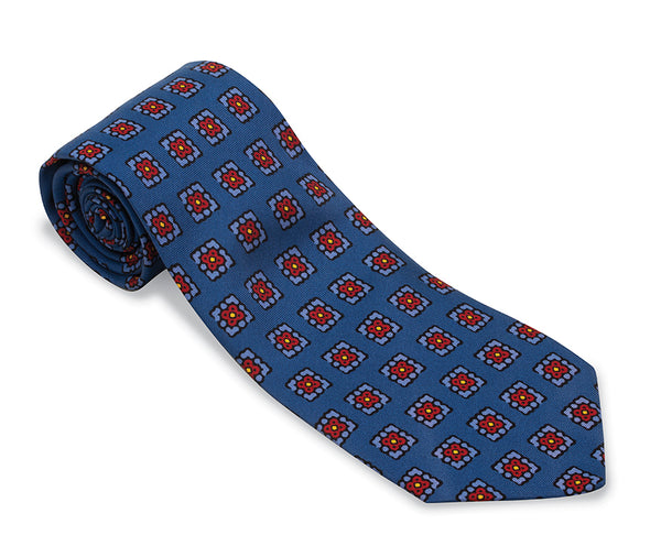 Blue Amanda Medallions Necktie
