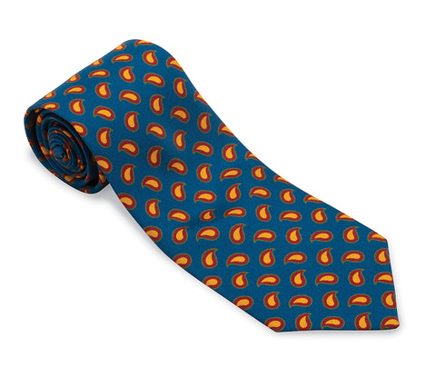 Blue Amanda Medallions Necktie