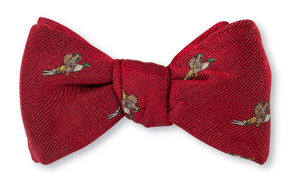 Red Albright Pheasant Bow Tie