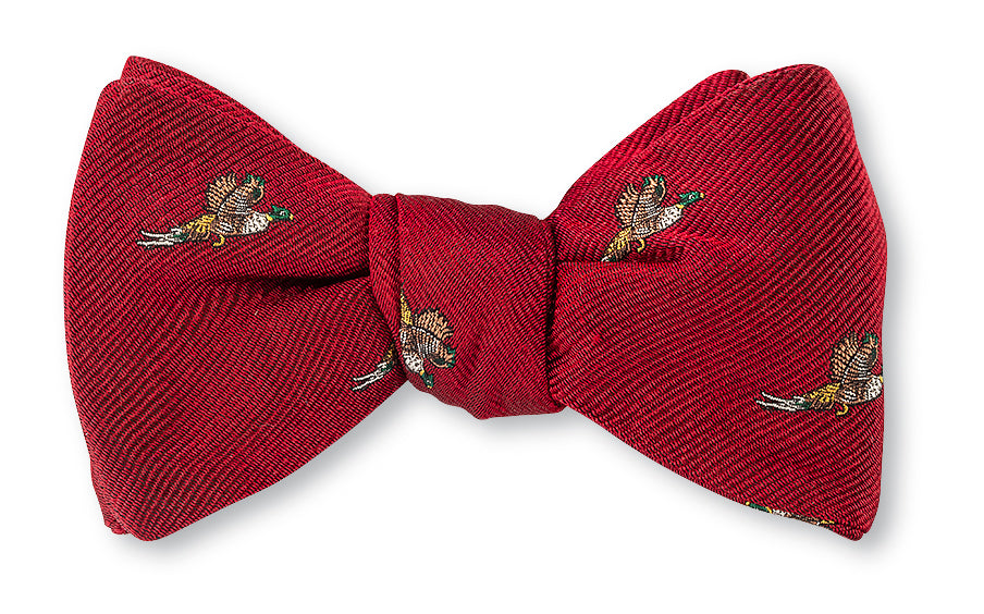 Red Albright Pheasant Bow Tie