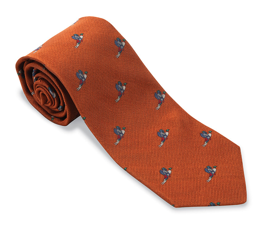 Henna Albright Pheasants Necktie