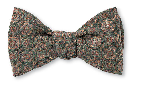 Olive Beacon Medallions Bow Tie