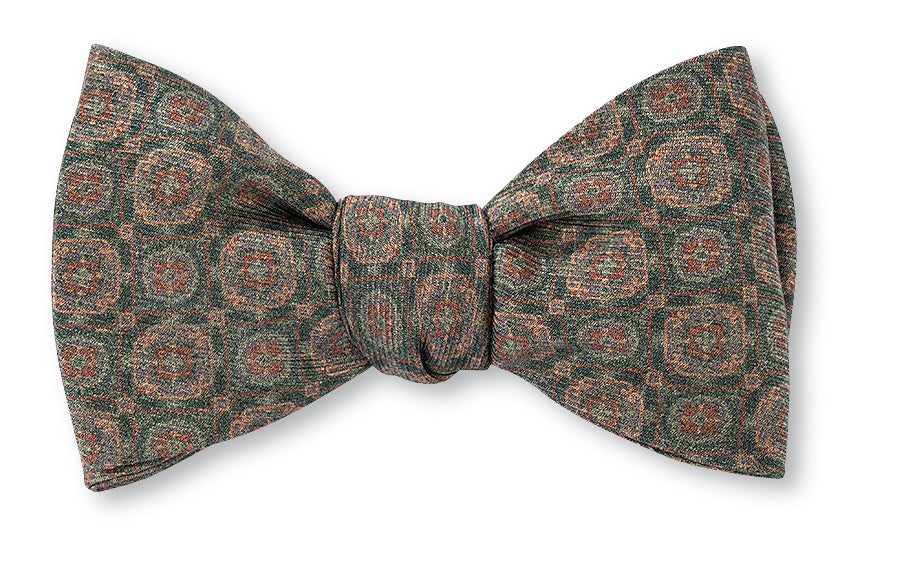 Olive Beacon Medallions Bow Tie