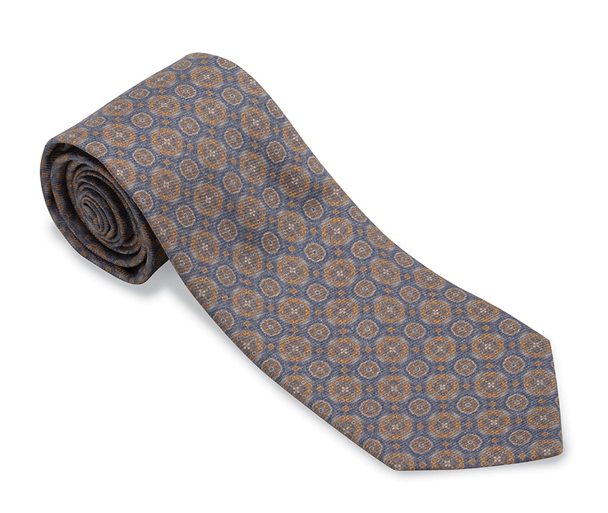Blue Beacon Medallions Necktie