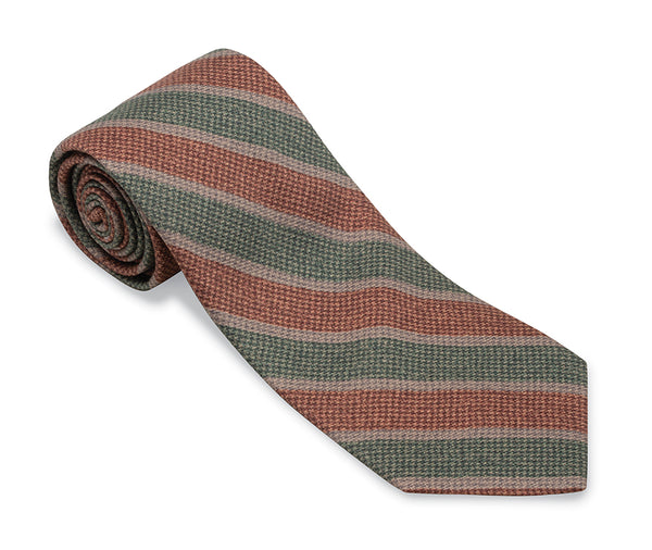 Olive/Henna Beacon Stripes Necktie