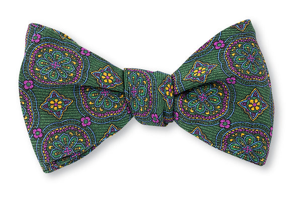 Green Caldwell Medallions Bow Tie