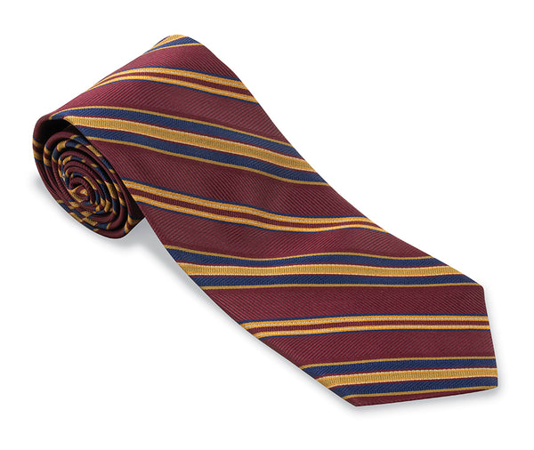 Wine Delta Stripes Necktie