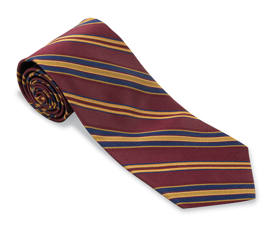 Wine Delta Stripes Necktie