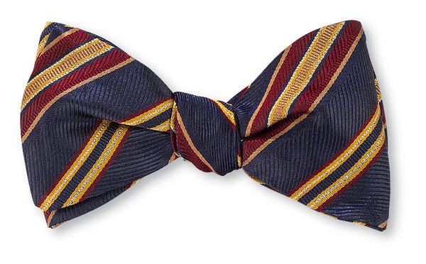 Navy Delta Stripes Bow Tie