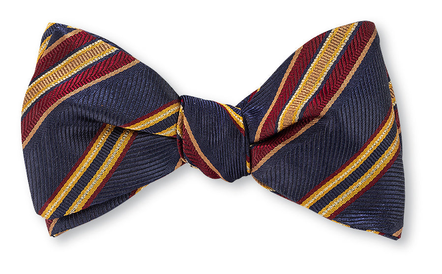 Navy Delta Stripes Bow Tie