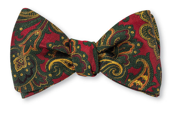Cardinal Delta Paisley Bow Tie
