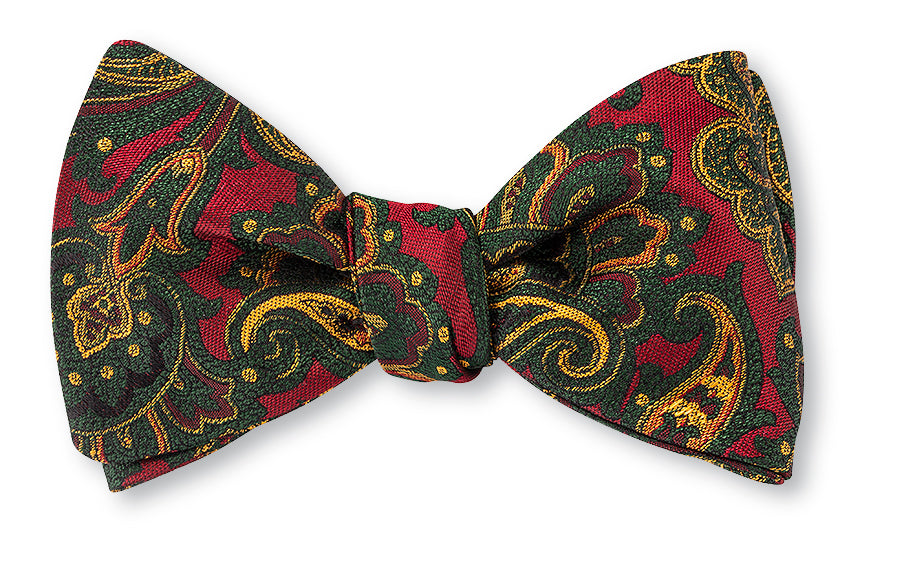 Cardinal Delta Paisley Bow Tie