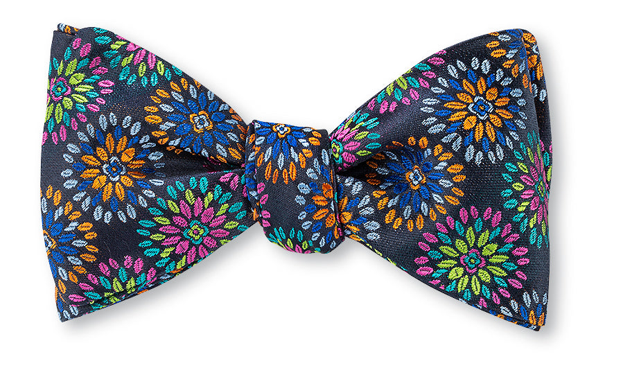 Navy Kaleidoscope Bow Tie