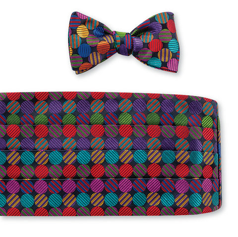 Navy Buttons Cummerbund Set