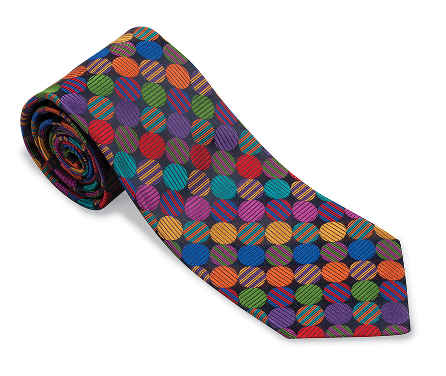 Navy Buttons Necktie
