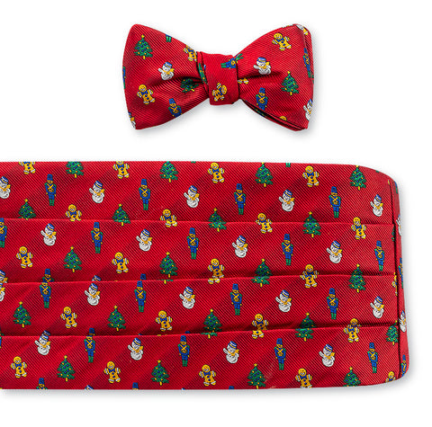 Red Holiday Cummerbund Set