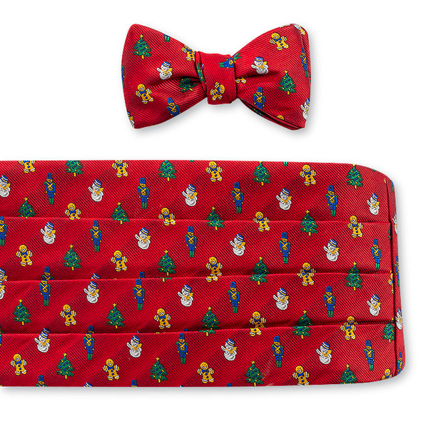 Red Holiday Cummerbund Set