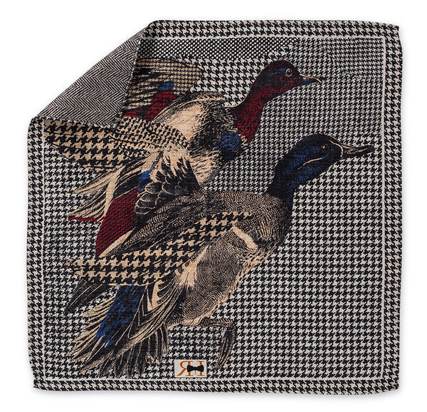 Gray Sequoia Ducks Pocket Square