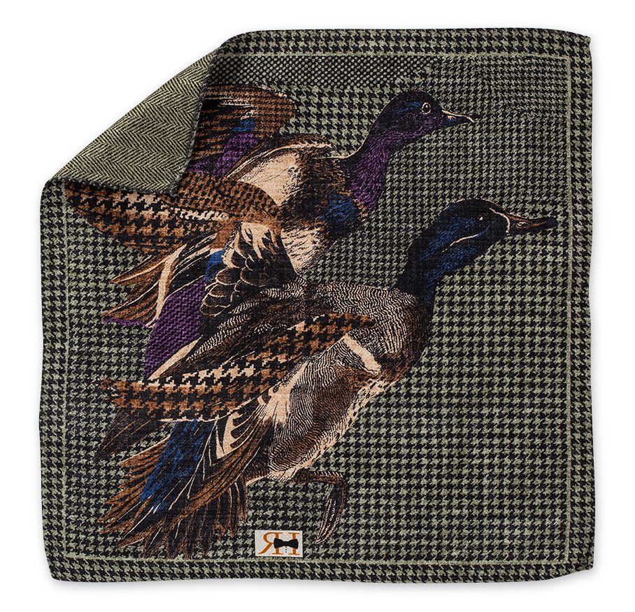 Sage Sequoia Ducks Pocket Square
