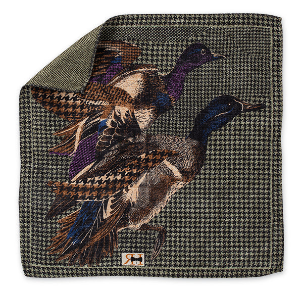 Sage Sequoia Ducks Pocket Square