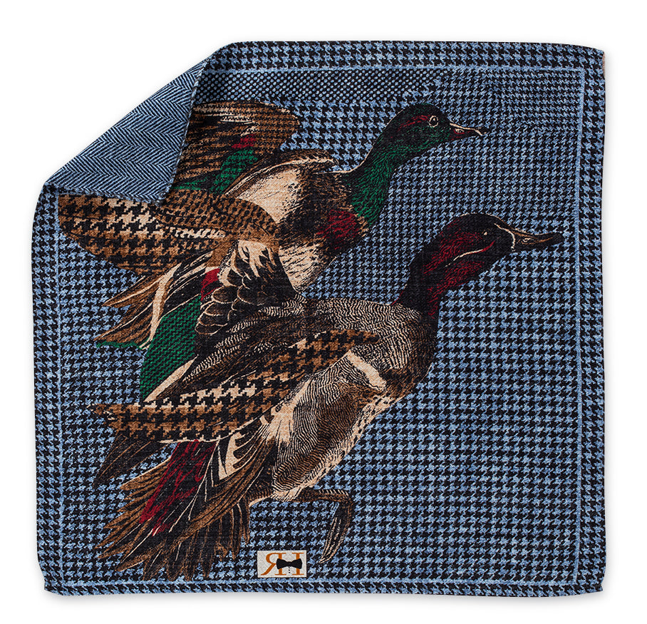 Light Blue Sequoia Ducks Pocket Square