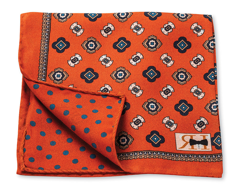 Henna Sequoia Foulard Pocket Square