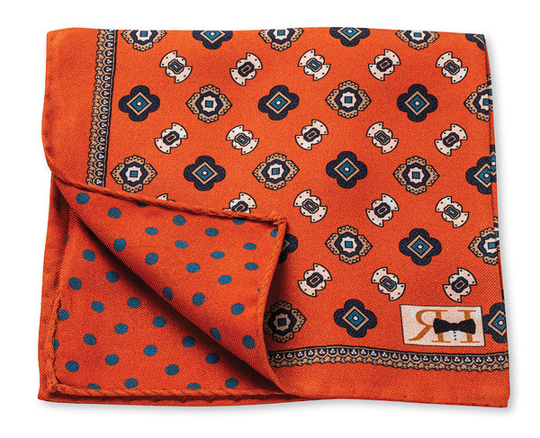 Henna Sequoia Foulard Pocket Square