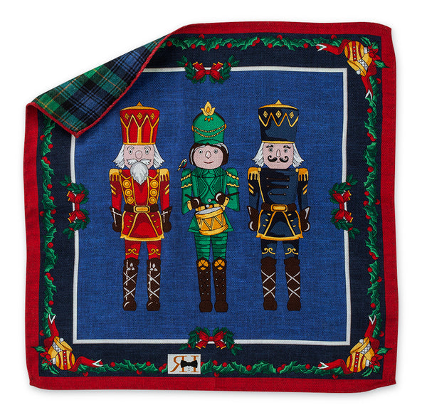 Blue Nutcrackers Pocket Square