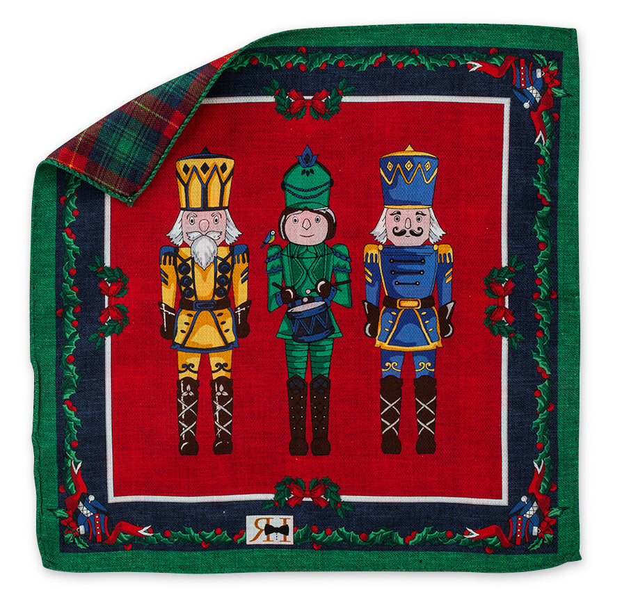 Red Nutcrackers Pocket Square