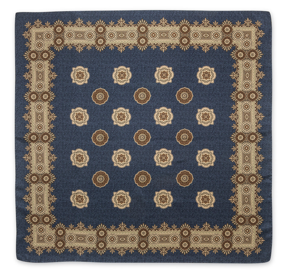 Lady's Blue Medallions Scarf
