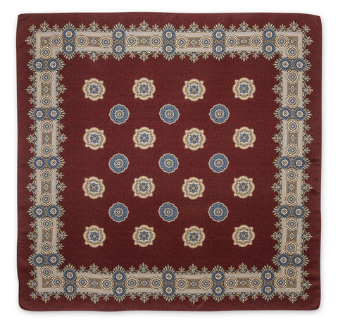 Lady's Red Medallions Scarf