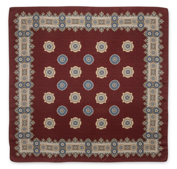 Lady's Red Medallions Scarf