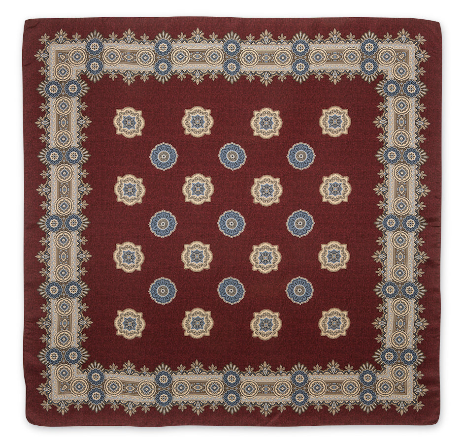 Lady's Red Medallions Scarf