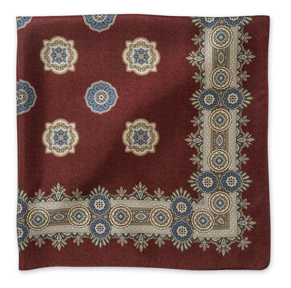 Lady's Red Medallions Scarf