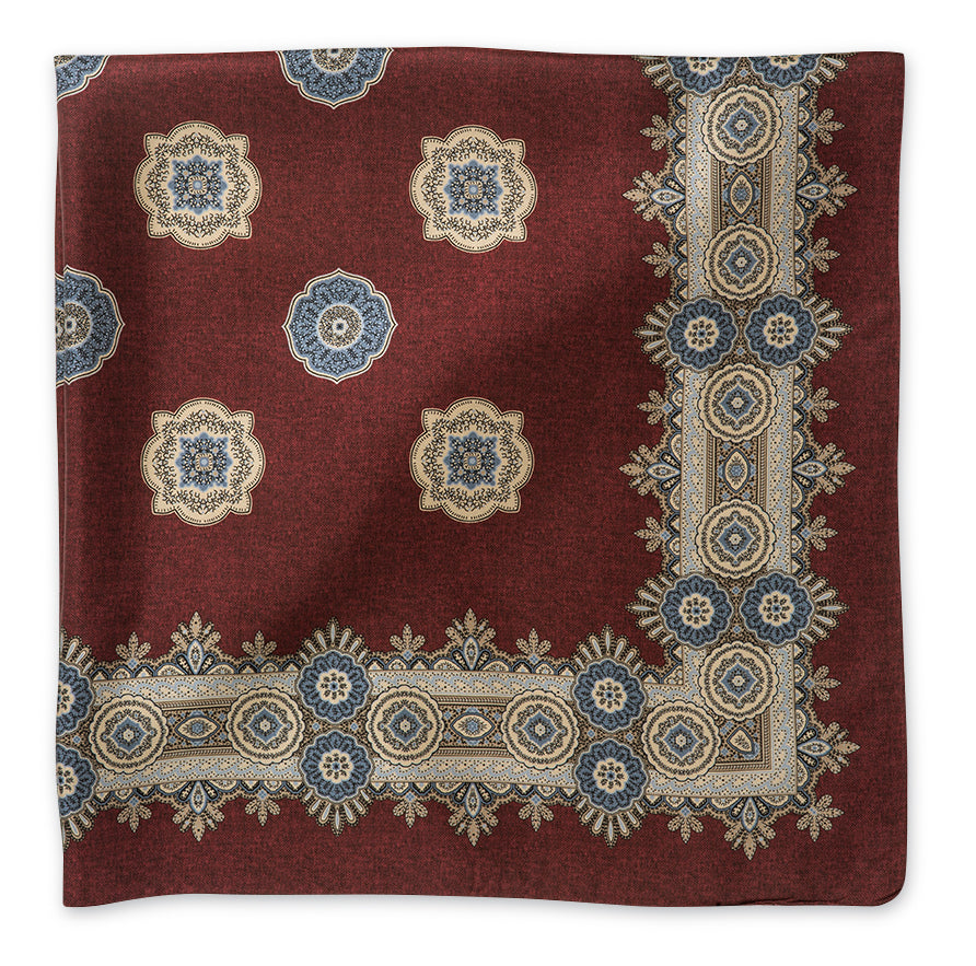 Lady's Red Medallions Scarf