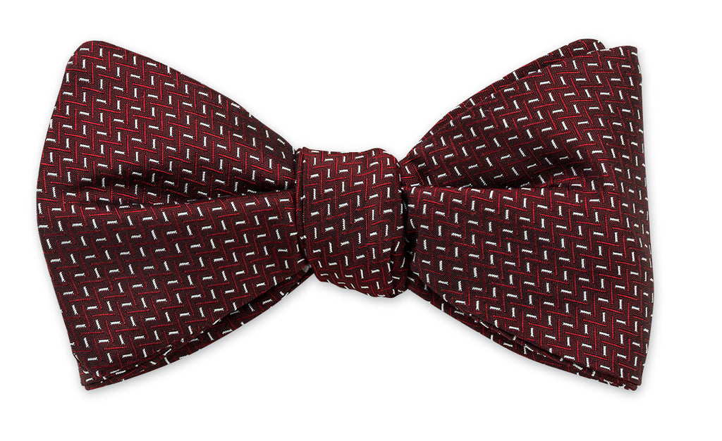 Burgundy Wilton Bow Tie