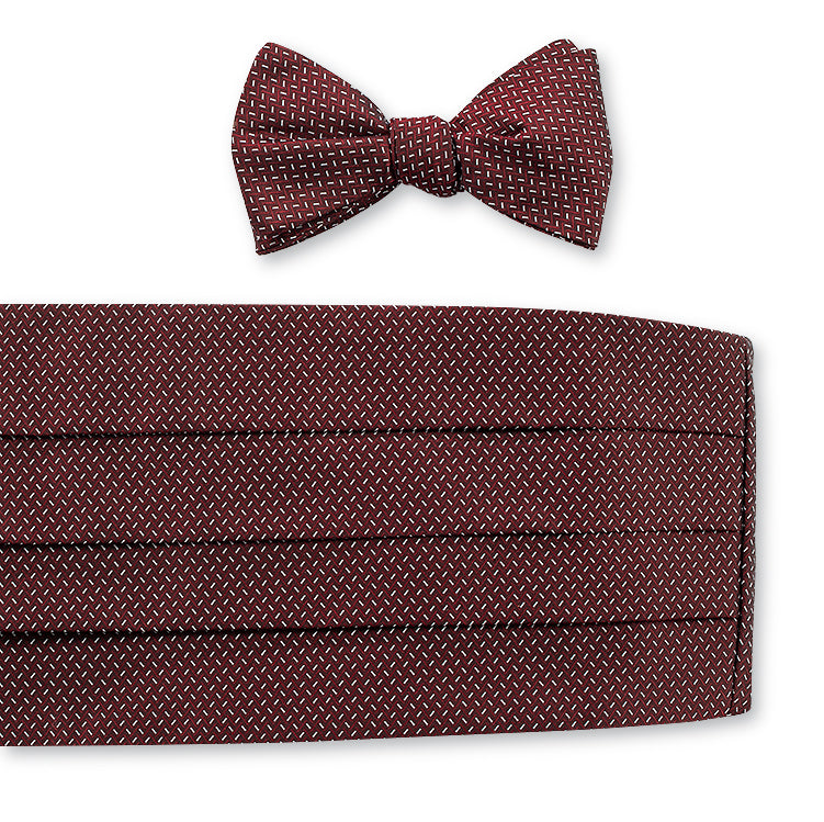 Burgundy Wilton Cummerbund Set
