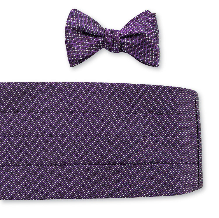 Purple Wilton Cummerbund Set