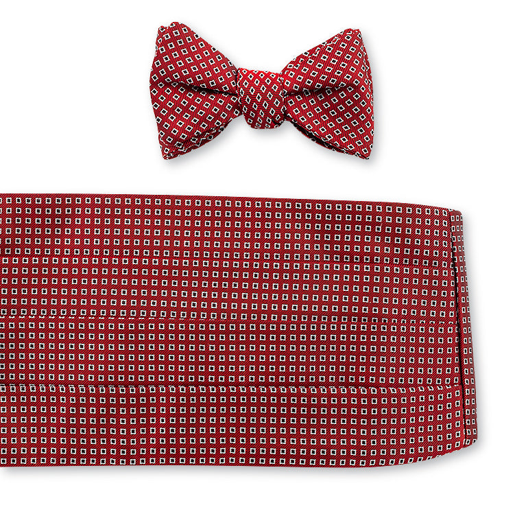 Red Fitzhugh Cummerbund Set