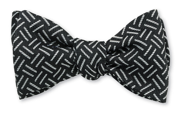 Black Geometric Bow Tie