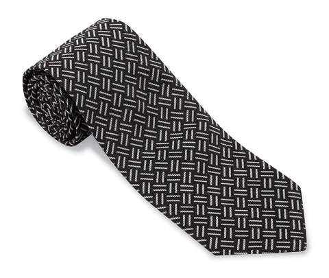Black Geometric Necktie