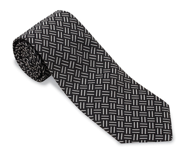 Black Geometric Necktie